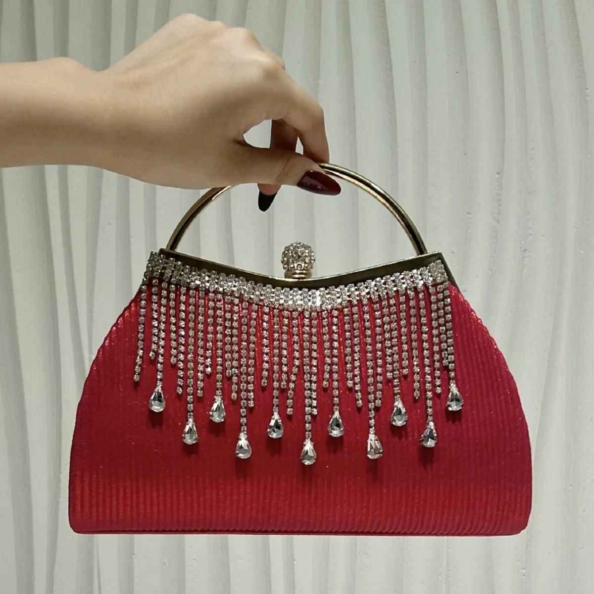 

2026 New Dinner Bag Wedding Bag Dinner Clutch Bag Cheongsam Women's Wallet Dress Delicate Metal Handbag