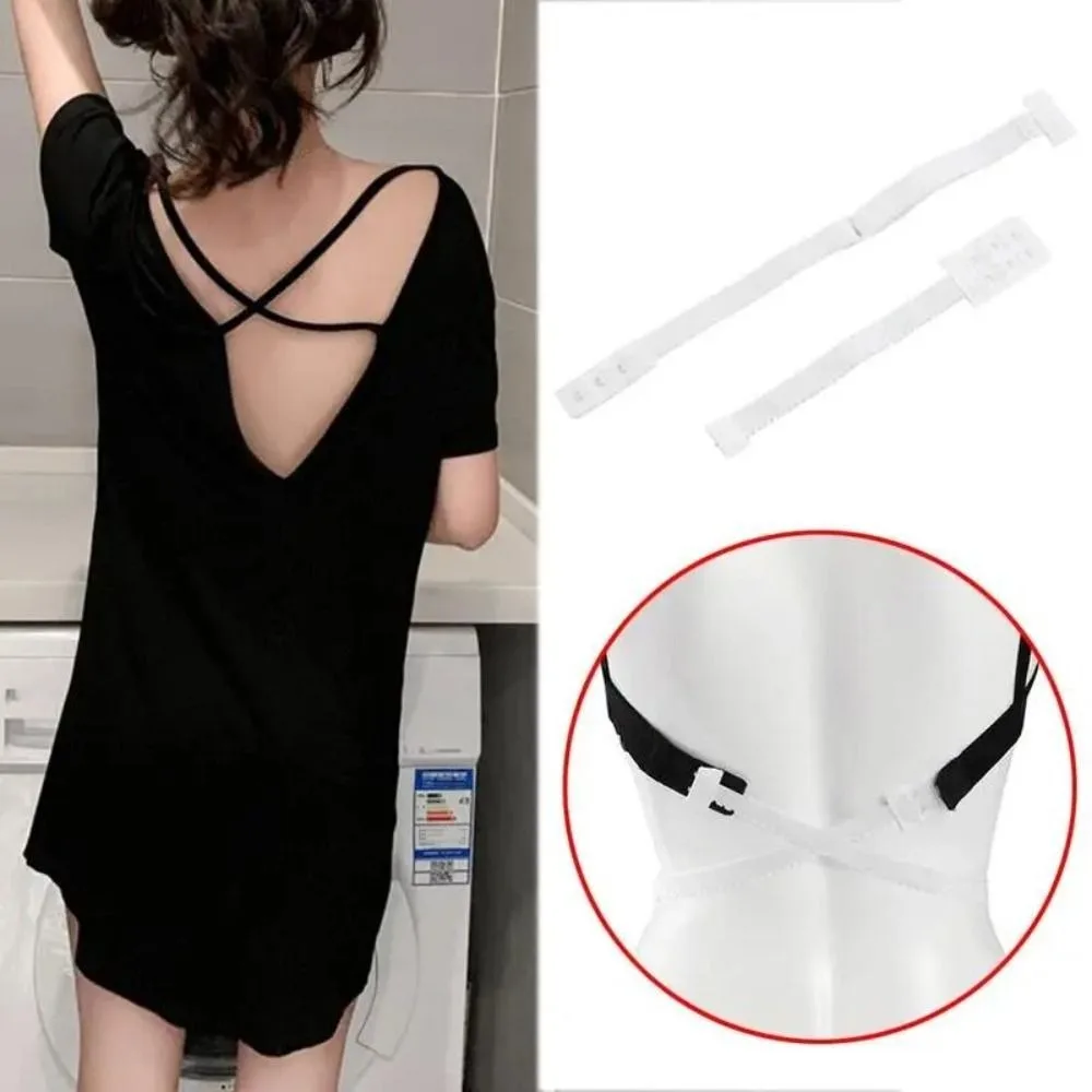 Cotton and Fabric Bra Converter Strap Elastic Stretchy Bra Shoulder Strap Low Back Design Low Back Extender Backless Outfit