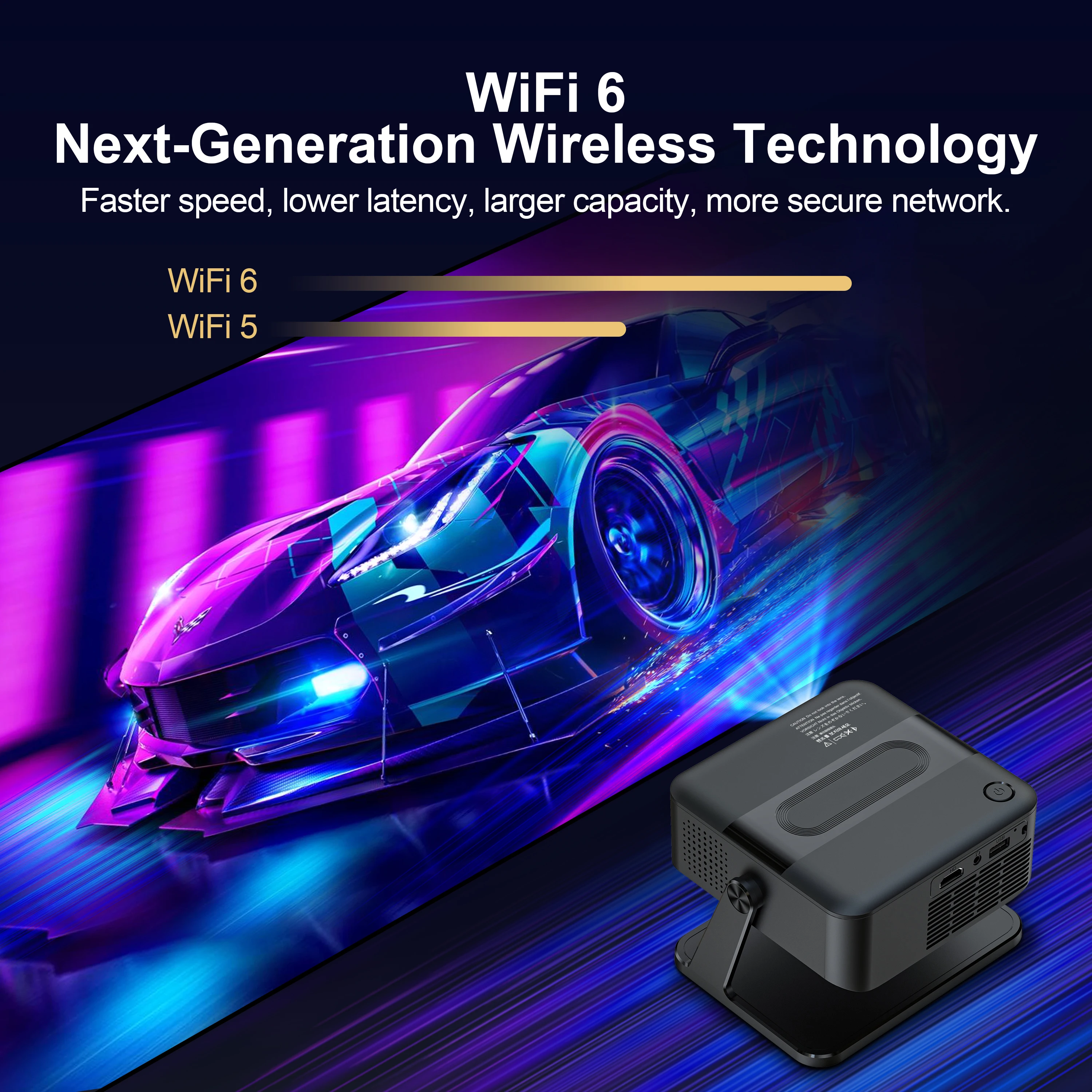 سالانج HA109 جهاز عرض صغير Android11 WiFi6 BT5.0 280 ANSI 720P مرآة التطبيق المدمج الهاتف الذكي للسينما المنزلية فيديو 1080P 4K