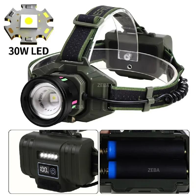 2026-nwe-powerful-led-headlamp-rechargeable-headlight-zoomable-head-lamp-waterproof-head-light-high-lumens-head-flashlight