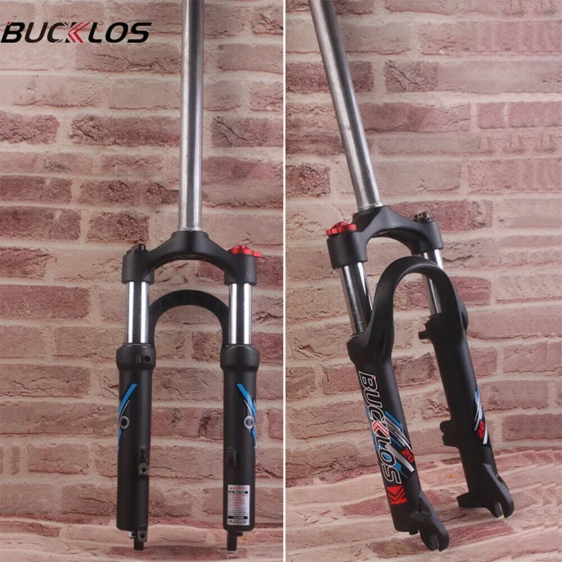 BUCKLOS 20 Inch Mountain Bike Fork Shock Absorber Oil Spring MTB Fork Ultralight Folding Bike Fork 50mm Travel Bicycle Parts