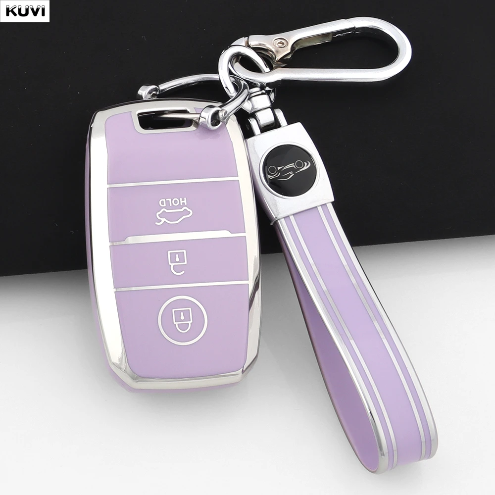 3 Buttons TPU Car Smart Key Case Cover Shell Fob For KIA Rio Rio5 Sportage Ceed Cerato K3 KX3 K4 K5 Sorento Optima Picanto