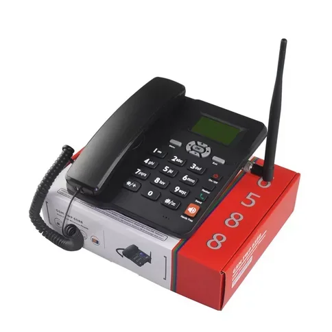 Dual SIM GSM desk phones ETS-6588 Landline sim card Phones GSM Fixed Wireless desktop Phones with 2 sim card slots