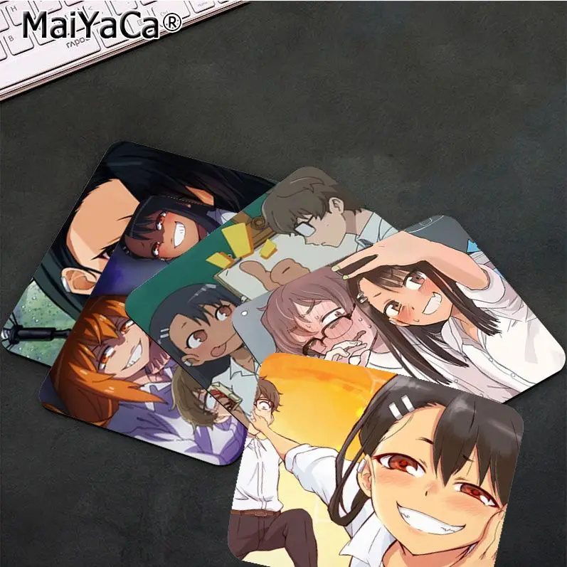 Anime nagatoro san  Mousepad Rubber Small Thickened Mouse Pad Gaming Keyboard Table Office Supplies Room Decor  PC Mouse Carpet