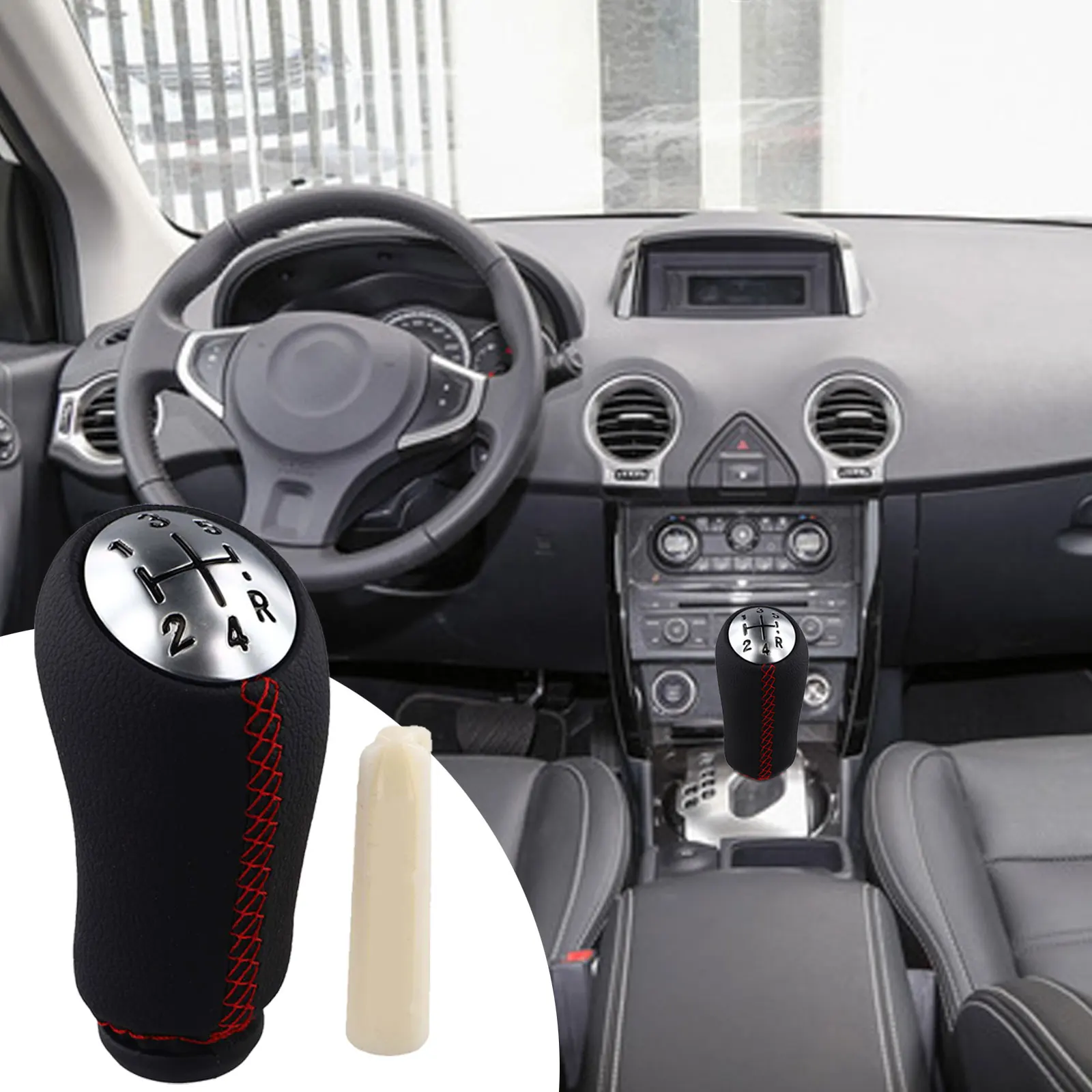 

Ручка рычага переключения передач Renault, 5-скоростная для Clio III, для Megane II 2003 2009, с кожаным материалом и эргономичным дизайном