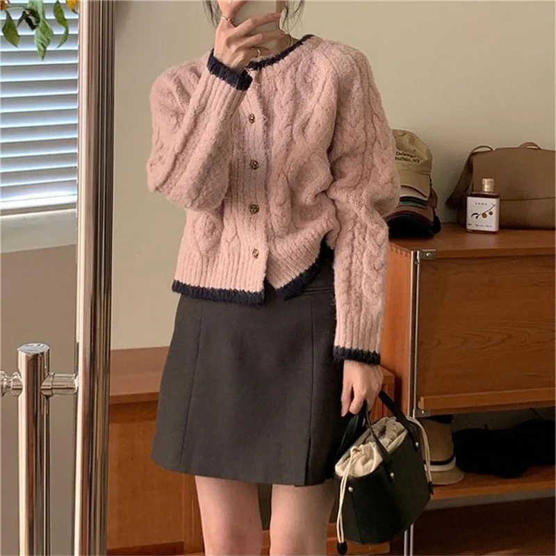 Outwear Round Neck Sweater Women's,New Arrival Autumn Winter Loose Lazy Styles Hot Knitting Cardigan