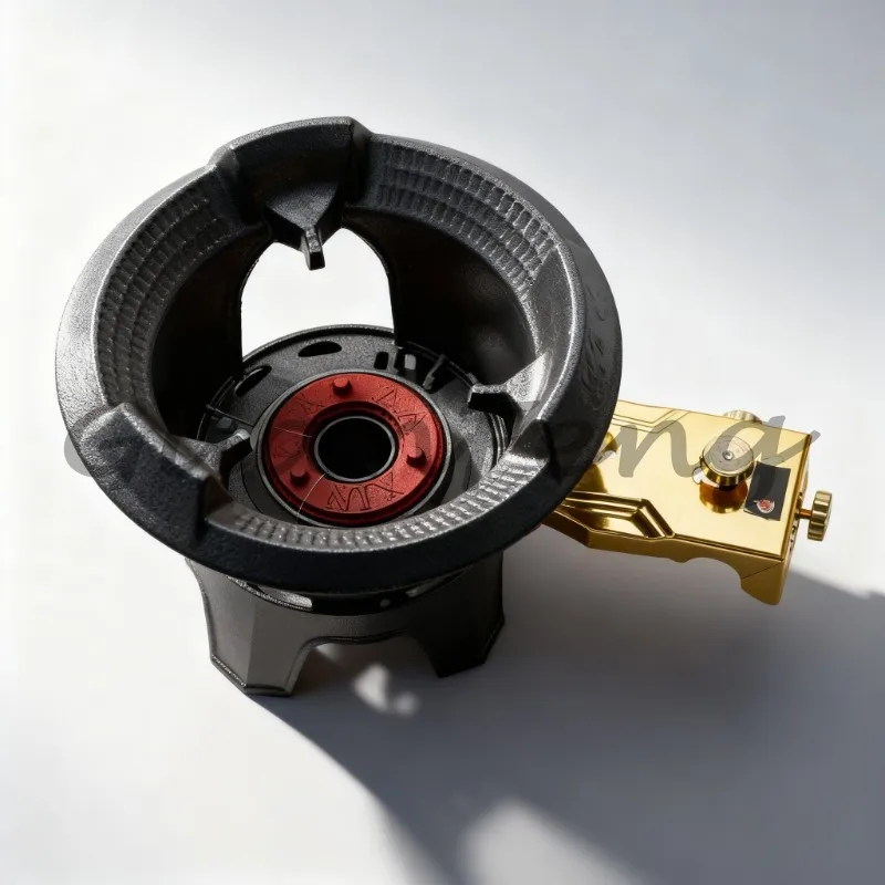 Heavy Duty Cast Iron High Pressure Gas Burner Stove, Powerful Stable Flame Cast Iron Cooking Stove for Restaurant Kitchen