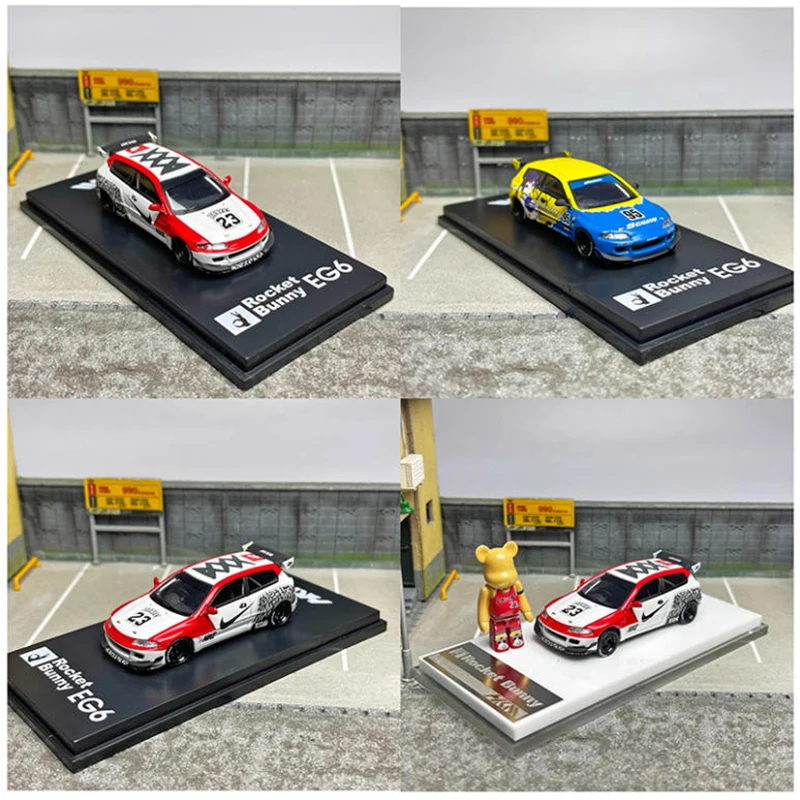 

HKM 1:64 Civic Rocket Bunny EG6 сплав имитация модели автомобиля статическая коллекция украшенные праздничные подарки игрушки