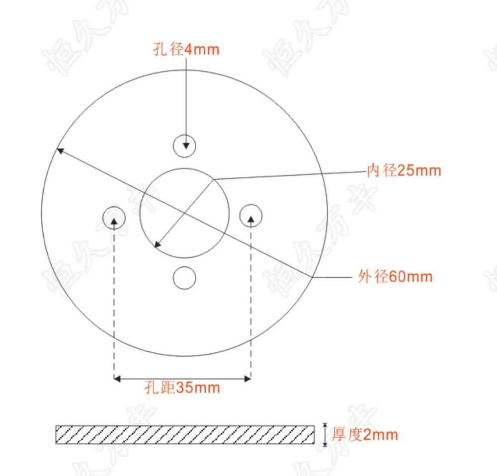 Diameter:60mm inner hole:25mm thickness:2mm  360 degree  Ultra small dial scale  Stainless steel disc