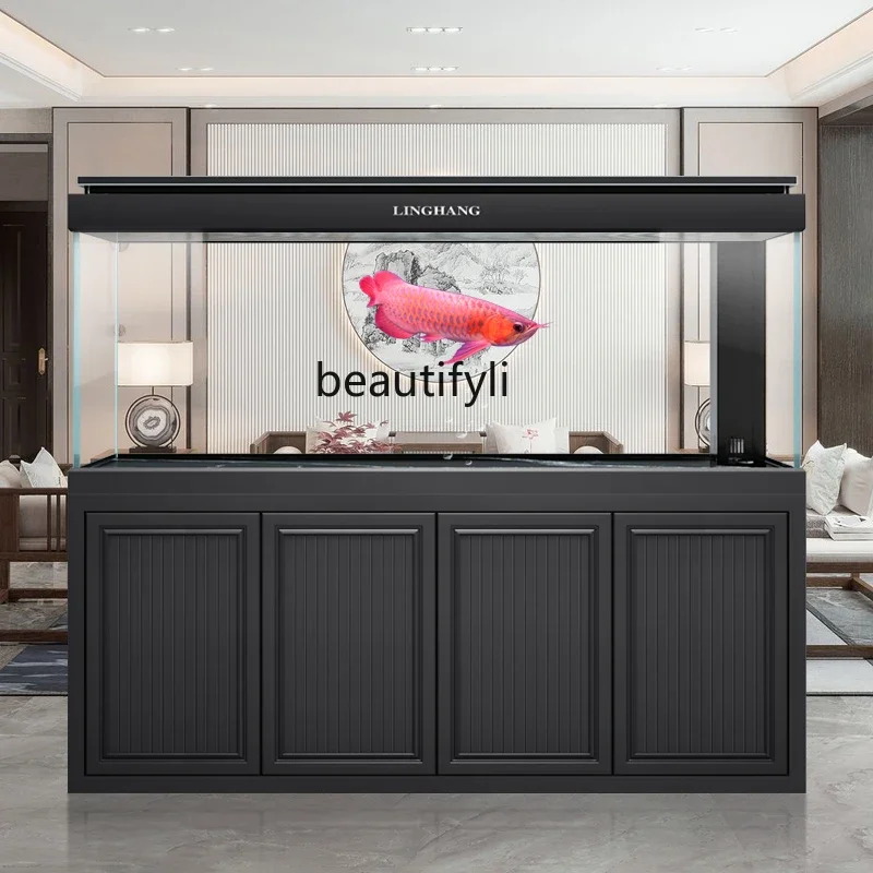 

Asmt56 Fish tank living room large intelligent integrated floor with cabinet dragon fish tank ecological aquarium