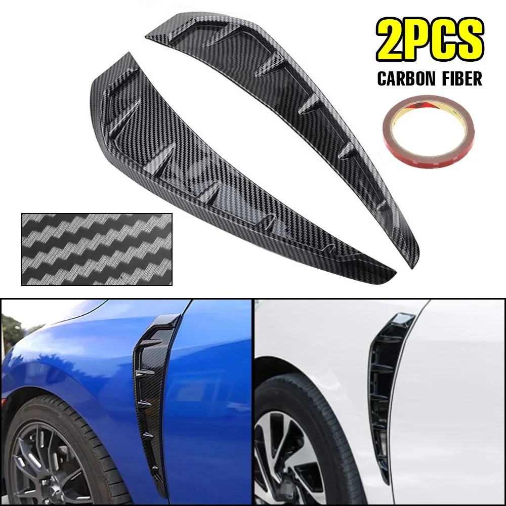 Fender Decoration Side Wing Air Vent Hood Intake Fender Cover Trim Fits for Honda Civic 2016-2018 Car Side Fender Vent Cover