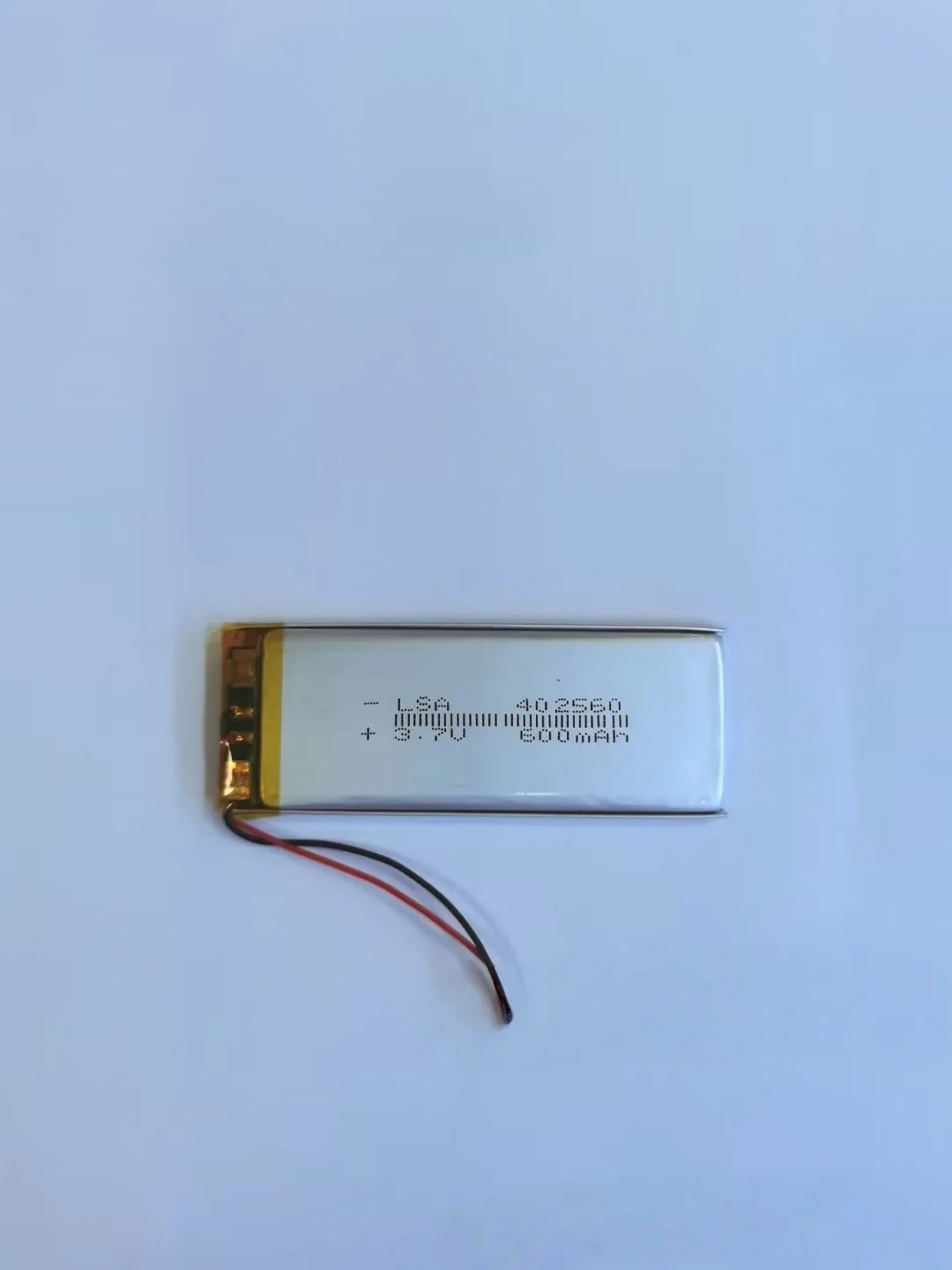 402560 Polymer Lithium Battery 600mAh 3.7V for Smart Wearables LED Lights and Cabinet Light Strips