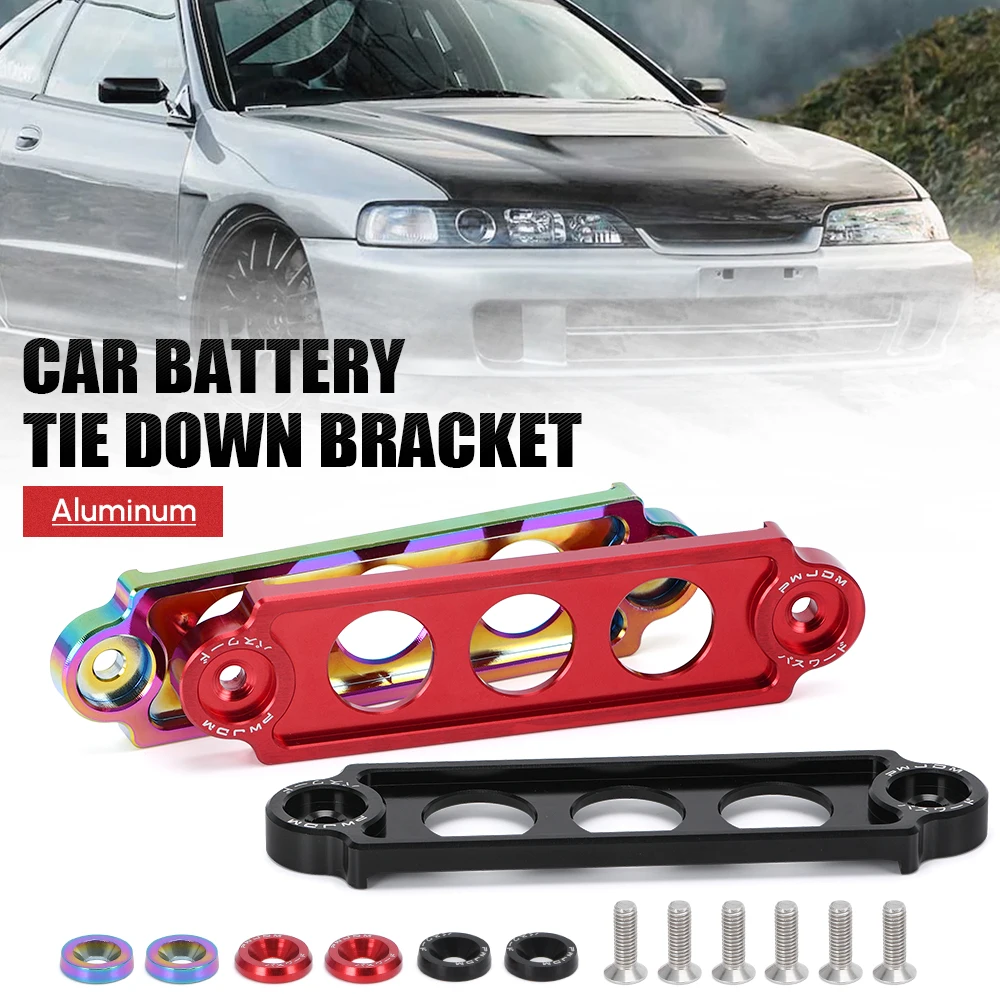 Car Racing Battery Tie Down Hold Bracket Lock Anodized for JDM Honda Civic/CRX 88-00 Car Accessory LZ-BTD71