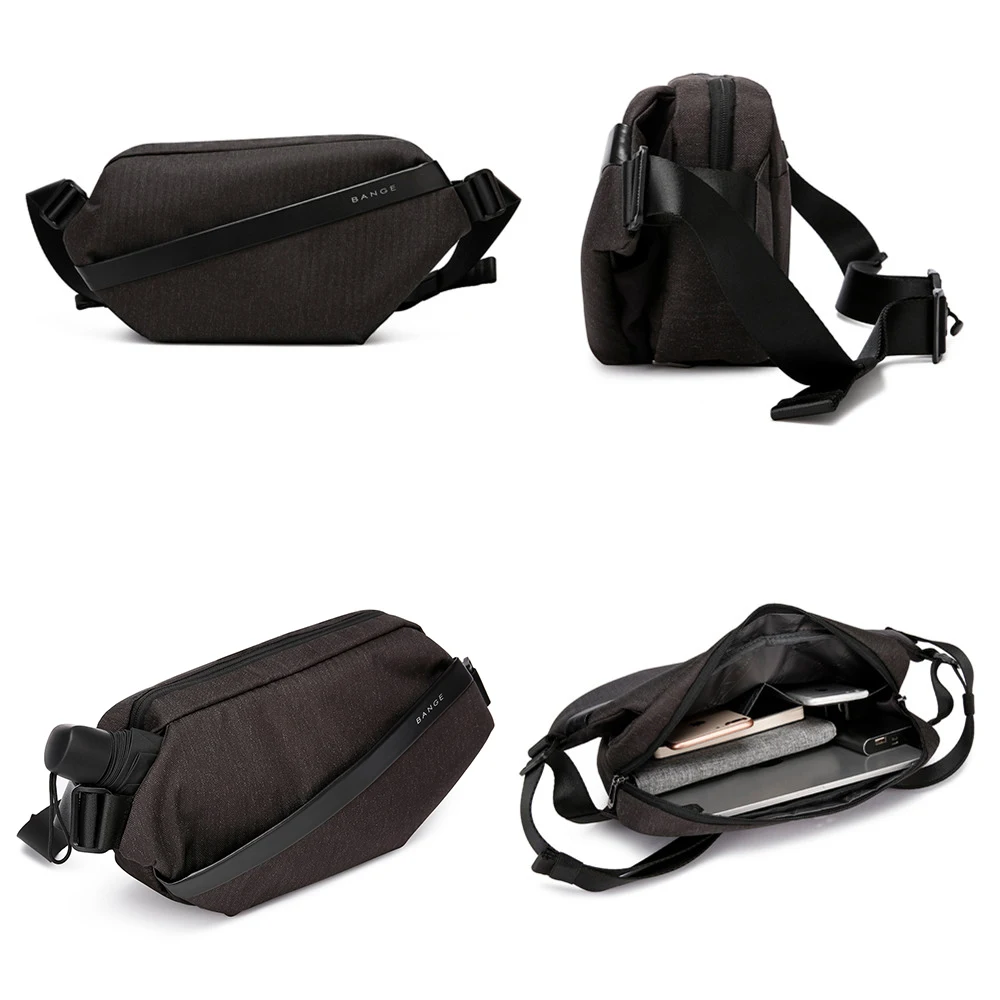 BANGE-Bolsa de mensajero multifuncional para hombre, bolso de hombro de almacenamiento impermeable para viaje, bolso de pecho de ocio General para