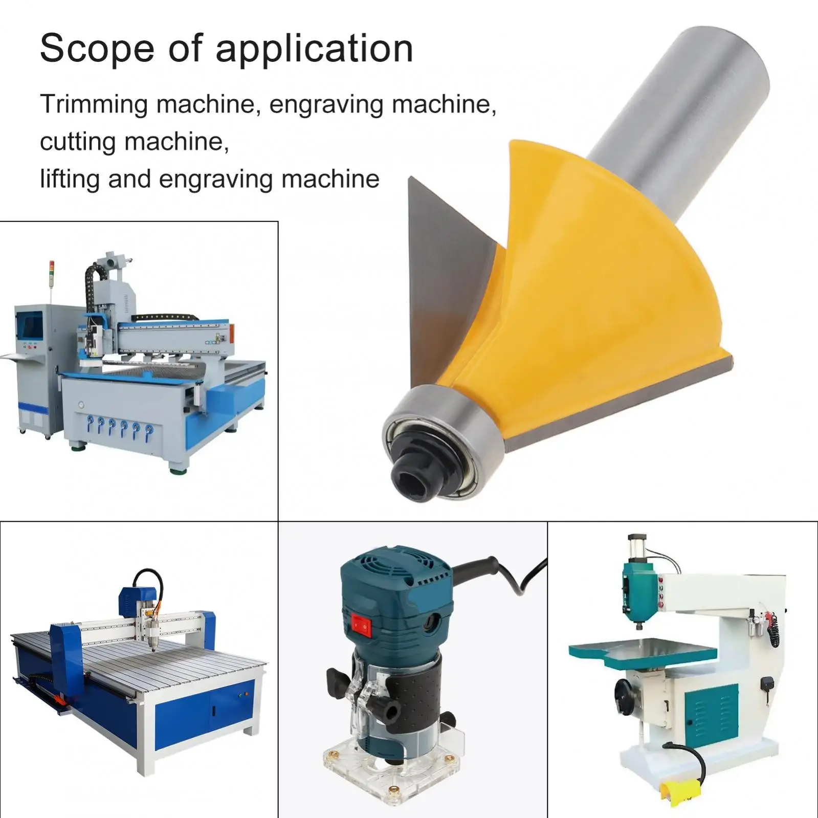 Inclinação Multi Angle Diagonal Splicing Router Bits, Carpintaria Fresa Ferramentas, Ferramentas de chanfro, 30 Graus, 1/2 Polegada