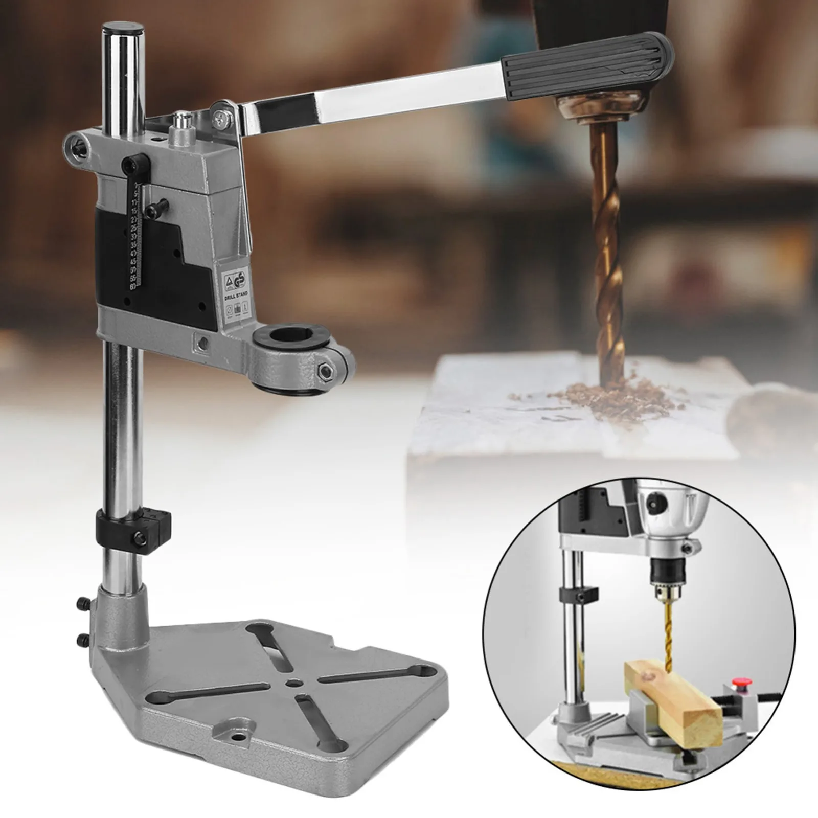 Multi-function Electric Drill Stand Woodworking Drilling Positioning Table Bench Drill Holder Mini Vice Pliers Bench Clamp