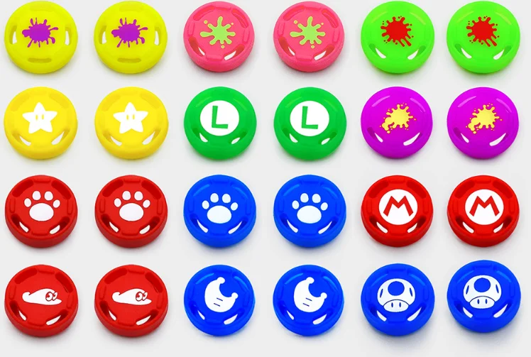 4pcs Silicone Thumb Stick Grip Caps Analog Joystick Cover Case For Zelda Nintend Switch NS JoyCon Controllers Joy-Con Joypad