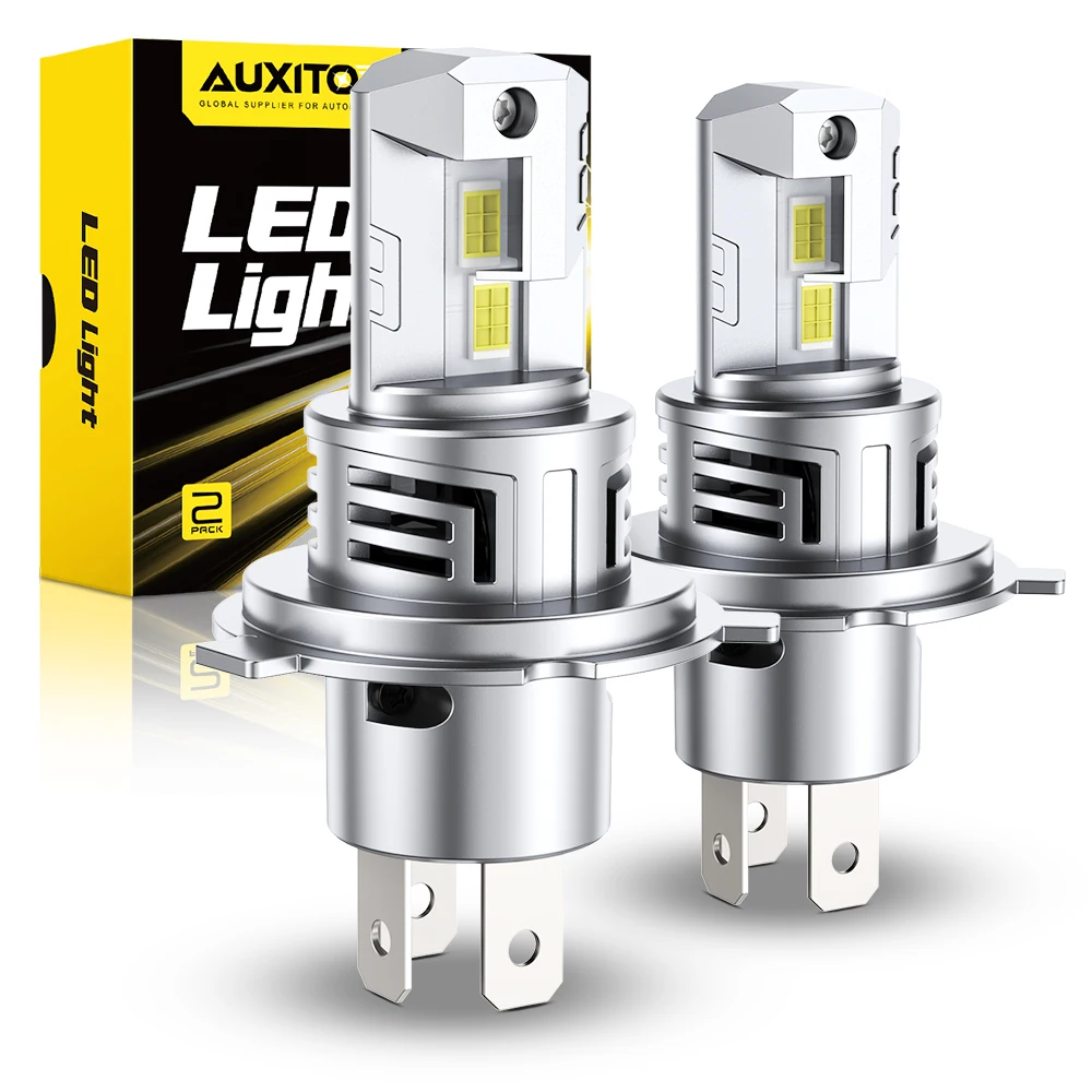 2Pcs AUXITO 30000LM Turbo H4 LED Canbus 12V Auto Lamp 60W High Power 9003 Led Headlight Bulb High and Low Beam with Fan for VW