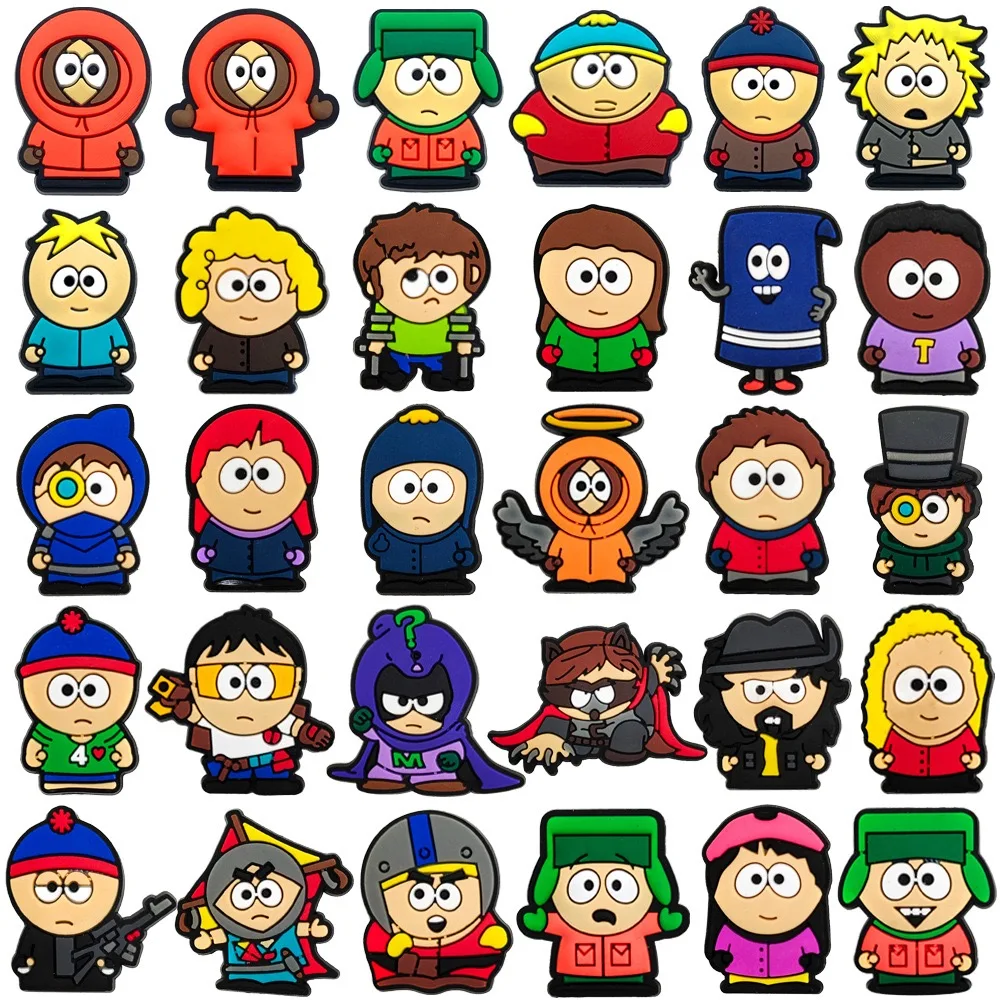 16-46 Stück Hot Toys South Park Schuh-Charms, Cartoon-Schuh-Dekorationszubehör, Schnallen, passend für Clogs, Sandalen, Armbänder, Freunde, Geschenke – Detail 5