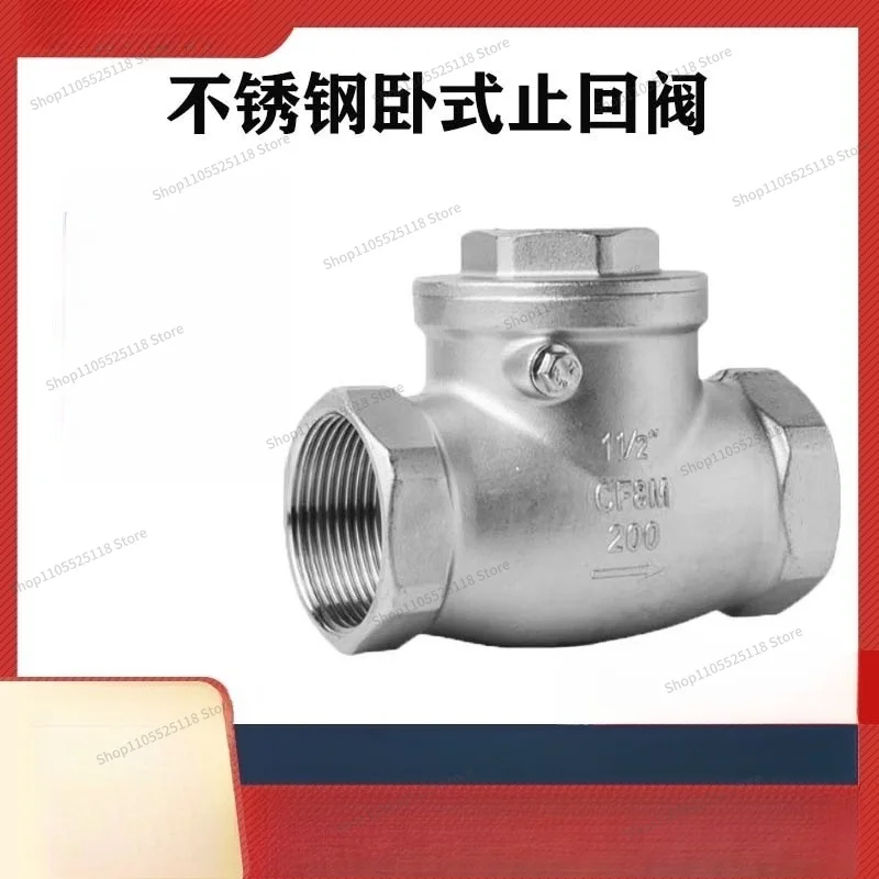 For 304 Stainless Steel Horizontal Check Valve H14W-16P Thread Internal Thread Swing Check Valve
