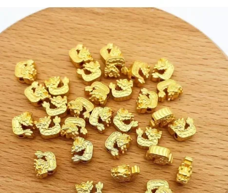 Eldorado Gold  100% real gold charms 24k pure gold dragon boat charms for diy handstring