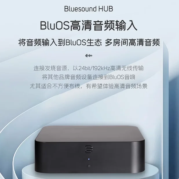 Bluesound HUB Hub BluOS HD Audio Input Wireless Multi Room Streaming System