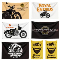 Banner 90X150CM 3X5FT Royal Enfields Flag Polyester Printed Motorcycle Banner For Decor