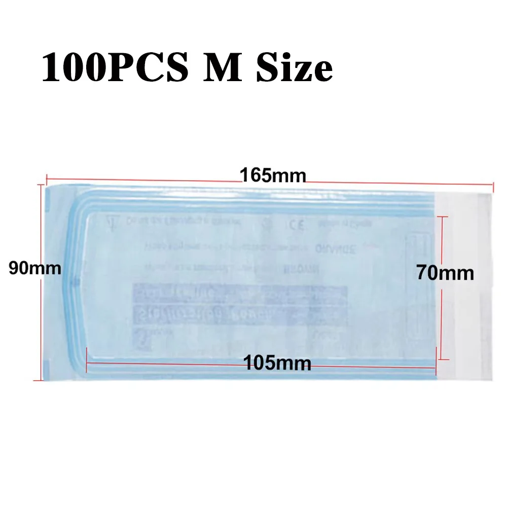 100PCS Selbstdichtende Sterilisation Beutel Taschen 7 Größe Einweg Nail art Desinfektion Tasche Tattoo Nagel Dental Werkzeug Lagerung Tasche
