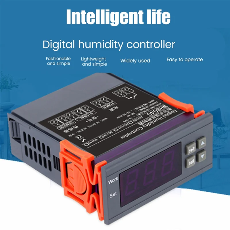 WH8040 Digital Eletrônico Controlador de Umidade, Instrumento Regulador, Interruptor Sensor, Higrômetro, 1-99%, 220V