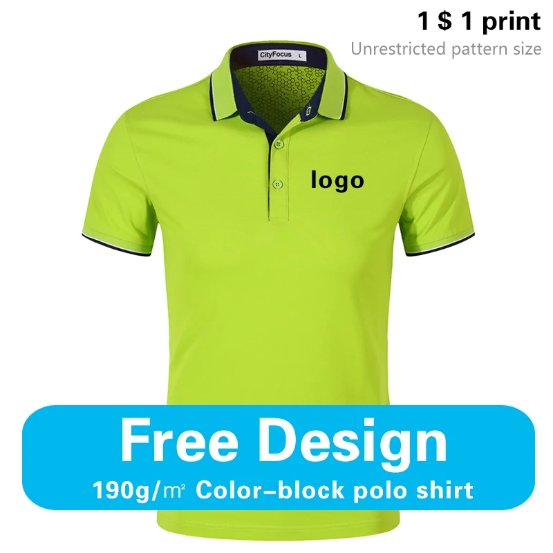 Solid Color Lapel POLO Shirt Summer Fashion Breathable Men and Women Short-Sleeved Top Custom Embroidery Printing LOGO 2022 NEW