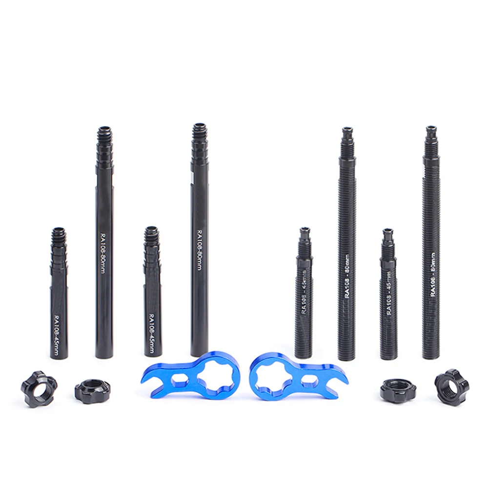 

45mm Aluminium Alloy With Wrench Presta Removable Valve Extender Inner Tubes Valve Extension Bicycle Parts Bike Accessories
