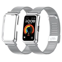 For Huawei Band 9 Metal Strap Case Protector For huawei band 8 7 6 Watchband For HUAWEI BAND 10 Bracelet Protective Shell Cover