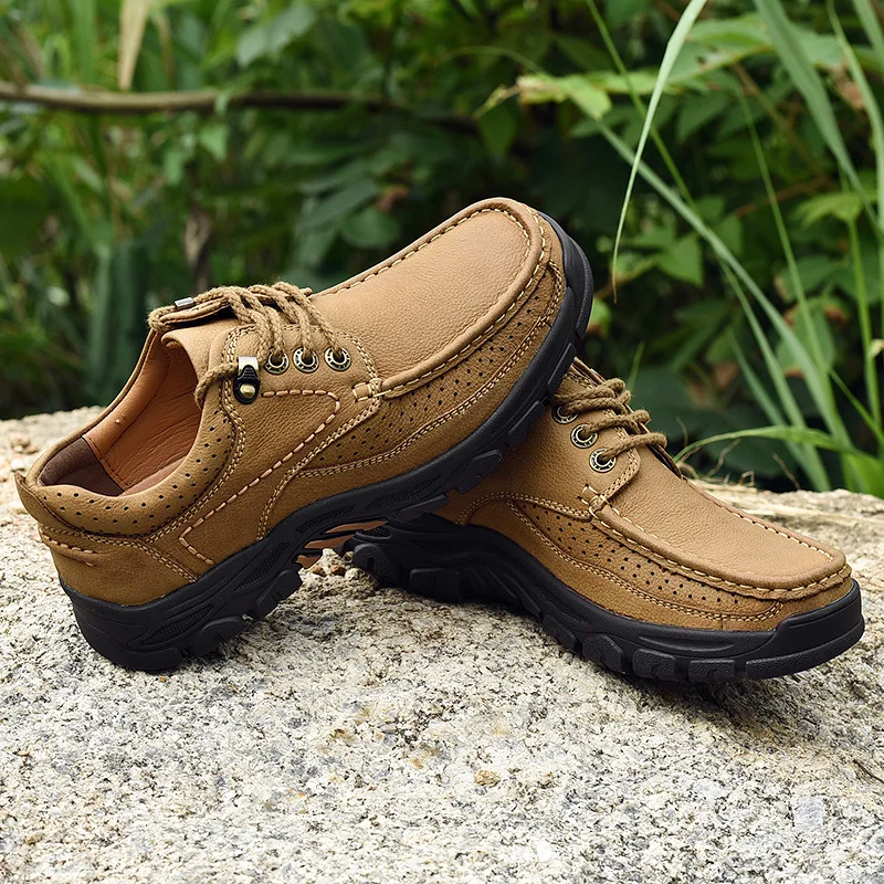 2023 Hot Sale High Quality Handmade Leather Casual Men Soft Shoes Design Sneakers Man Comfortable Leather Shoes