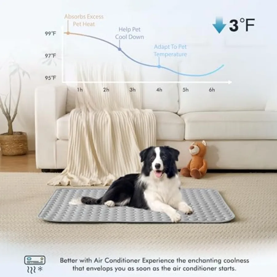 Summer Cooling Mat and Sleeping Pad- Water Absorption Top, Materials Safe, Easy Carry, EZ Clean. Keep Cooling for Pets, and Adu
