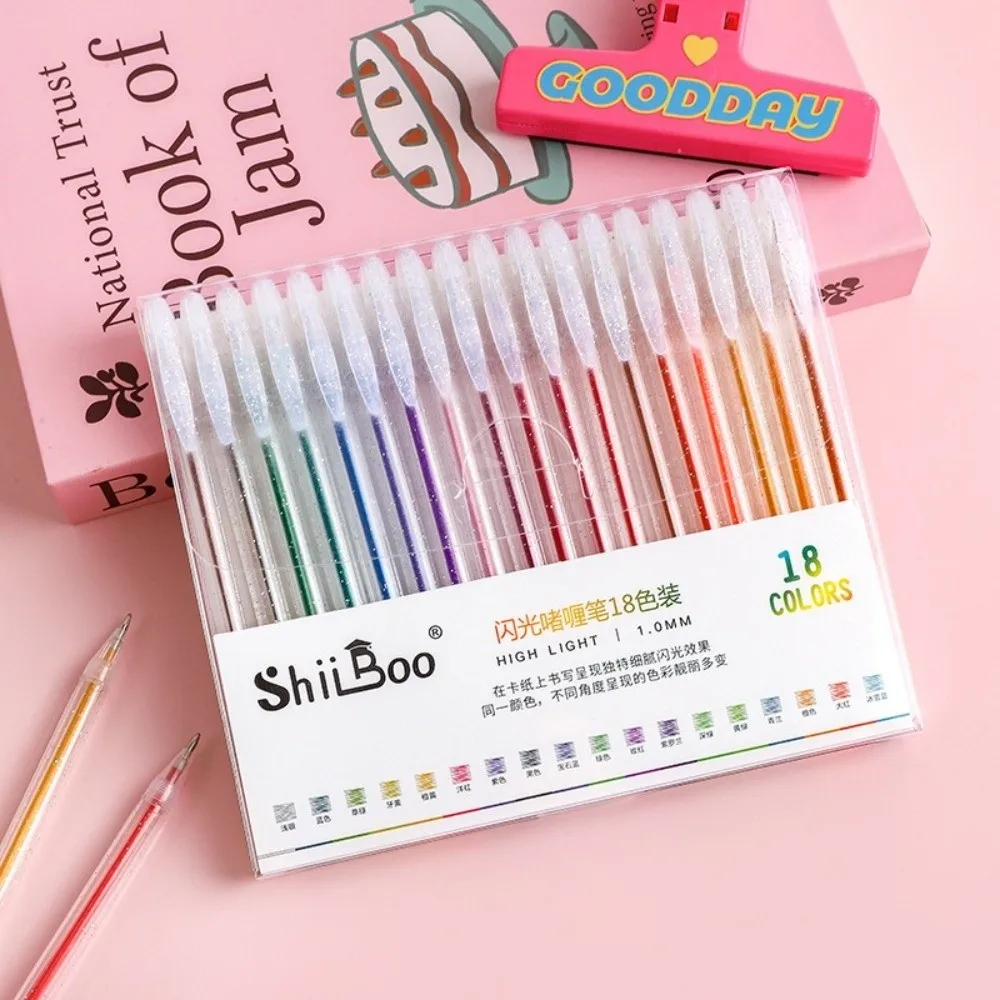 8-60pcs Glitter Ink Glitter Gel Pens Fine Tip Multicolor Gel Ink Pens Translucent Barrel Smooth Writing Coloring Pens