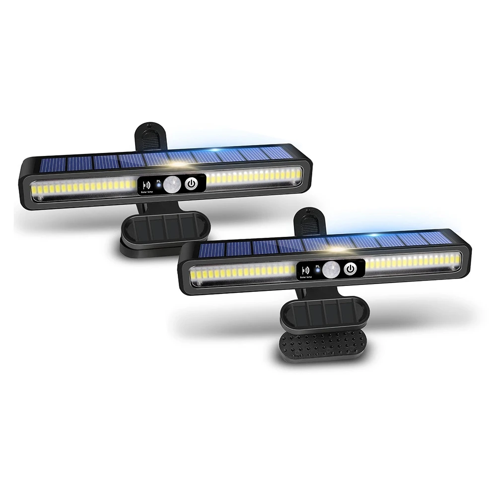 Hot Sale-Clip On Solar Motion Lights Outdoor 2 Pack Fence Lights Outside For Fence Garage Camping