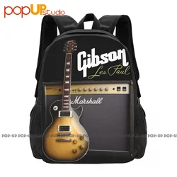 Gibson Les Paul Guitar Backpack Large Capacity Bookbag Foldable Shopping Bag School Sport Bag