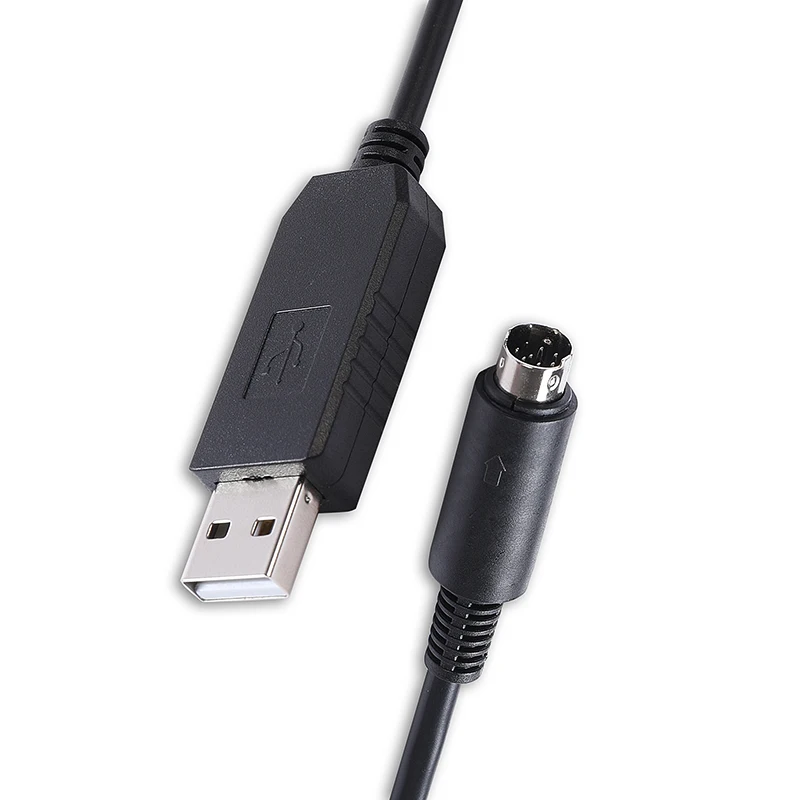 Silicon Labs CP2102 USB RS232 to Mini Din 8P Adapter Serial Communication Cable for Alicat Mass Flow Meters and Controllers