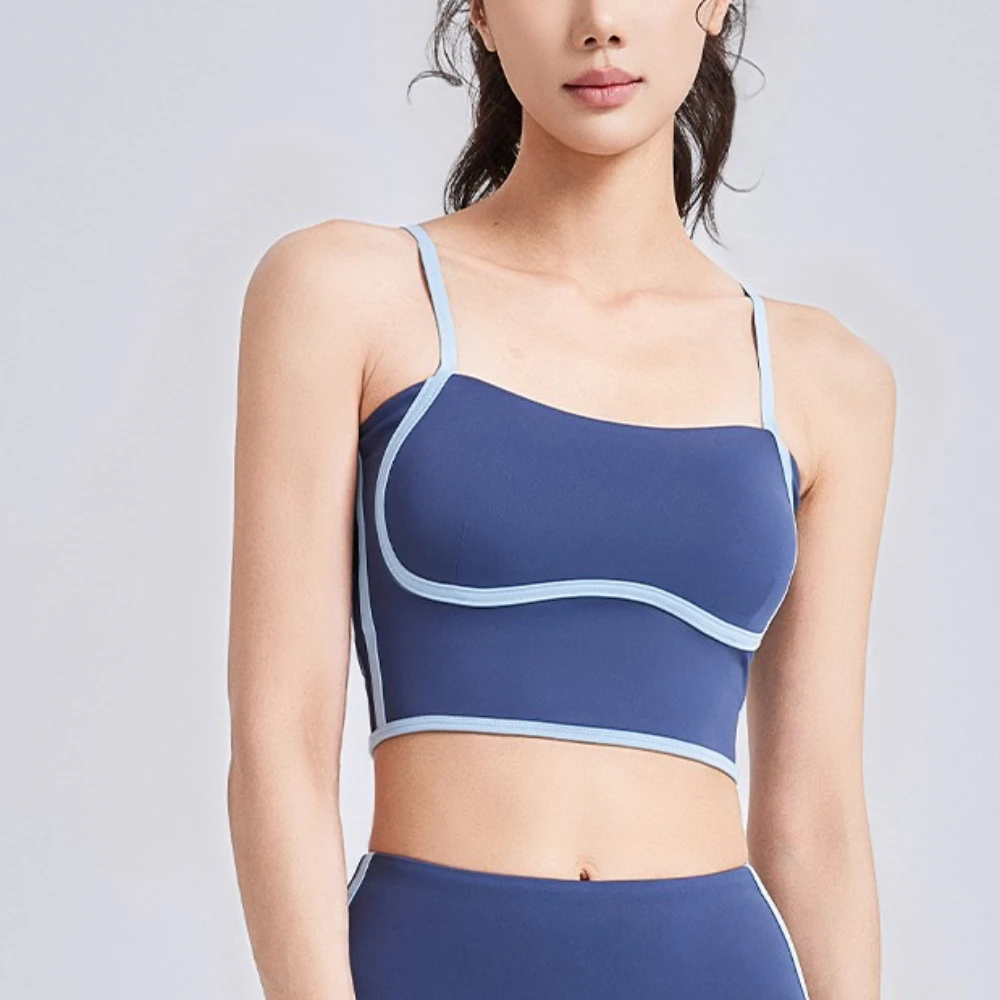 

MIML Sport Bras Women Yoga Clothing Women's Tops Gym Top Adjustable Strap Back Beautifying Fixed Chest Pad Line Sportswear