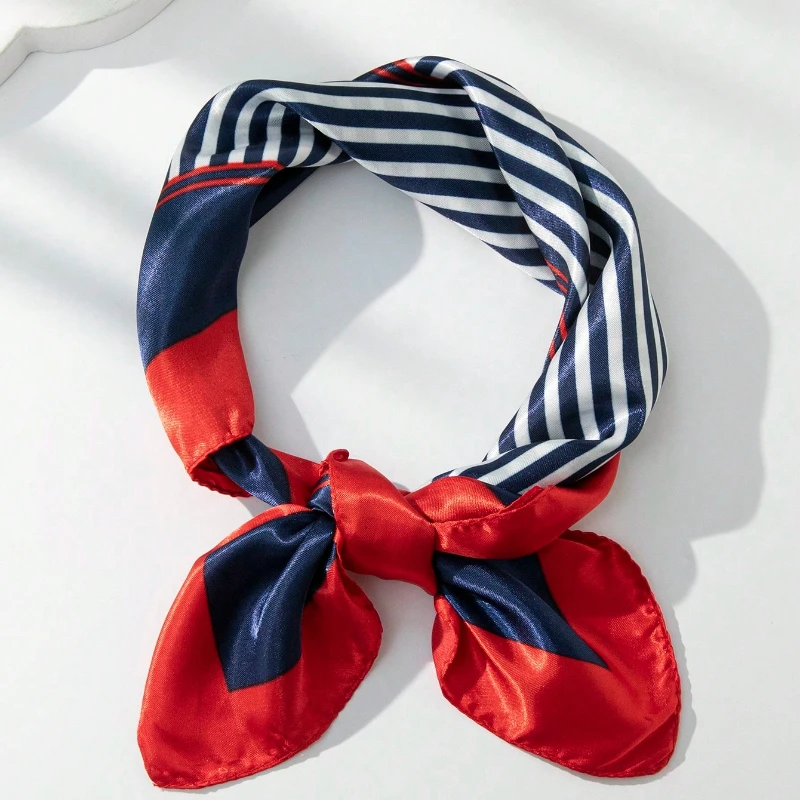 Simple Satin Scarf for Women,elegant Versatile Breathable Silk Imitation Scarf Shawl for Tourism,Daily Commuting Small Collar