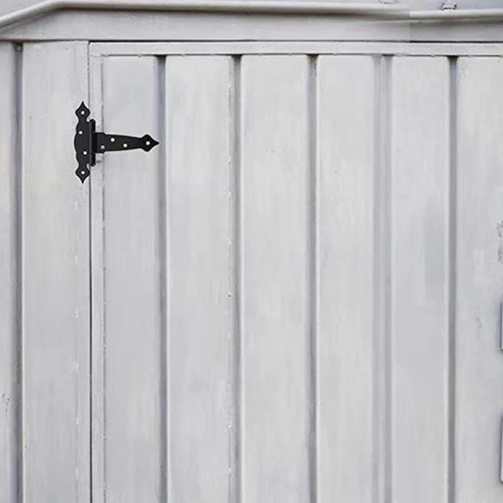 

Decorative Heavy Duty Black T Hinge Barn Door Hinges Classic Metal Strap Gate Hinges for Wooden Shed Doors Barn Gate Hardware