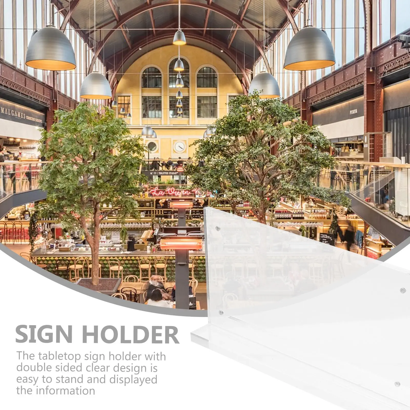 2-teiliges transparentes Banknoten-Display-Rack, kleine Halter, magnetische Karten, Tische, Menü