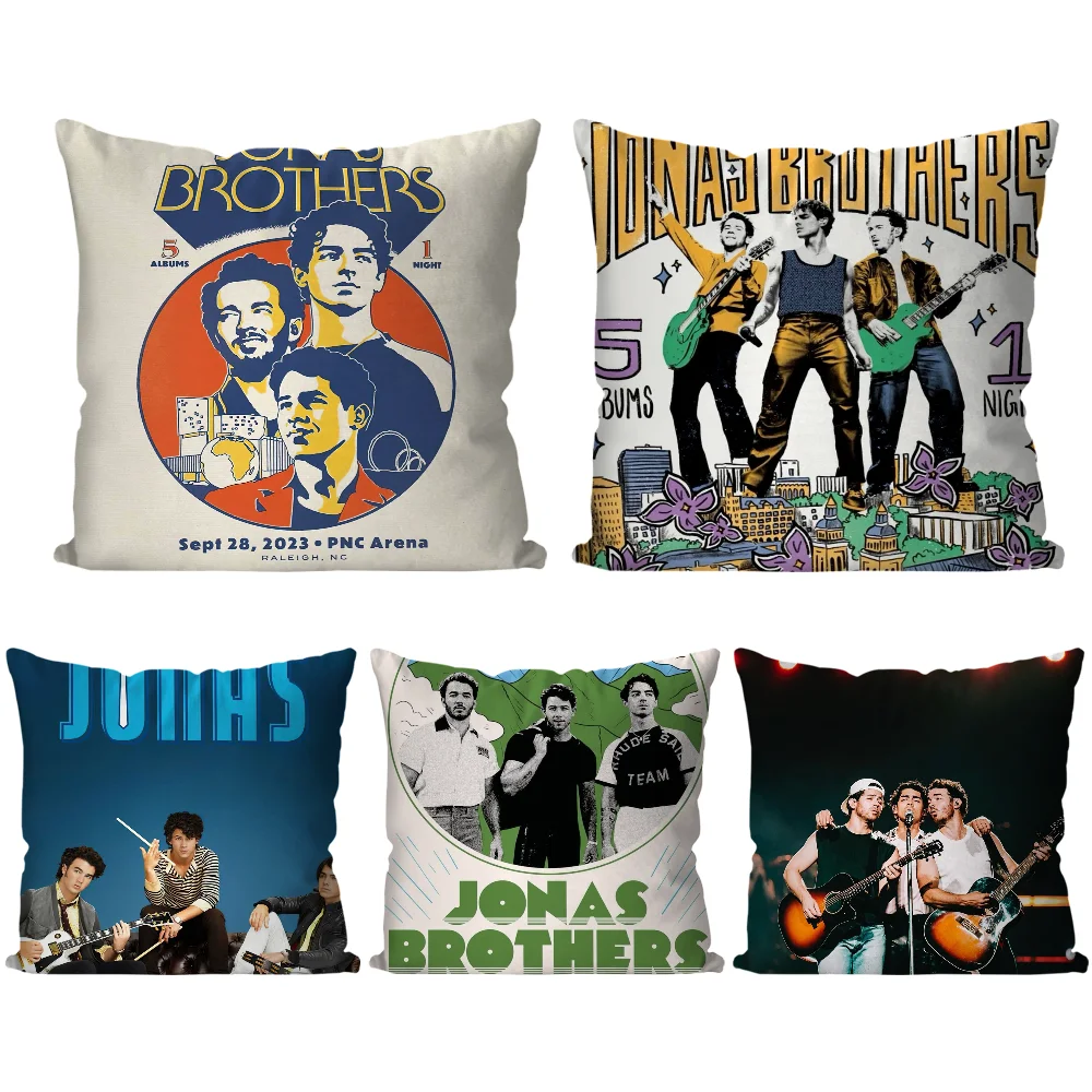 

Band J-JONAS B-BROTHERS Pillow Case Square Pillow Bedroom Sofa Leisure Comfort Cushion Car Living Room Home Decoration 40X40