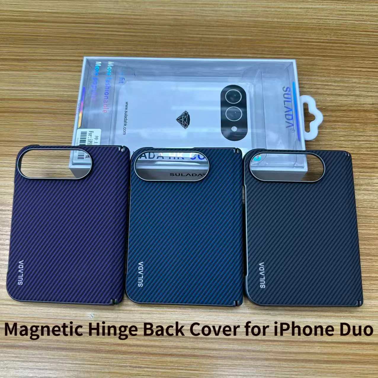 For iPhone Duo Case Skin-Friendly Matte Built-in Magnetic Wireless Charging All Inclusive Protective Cover