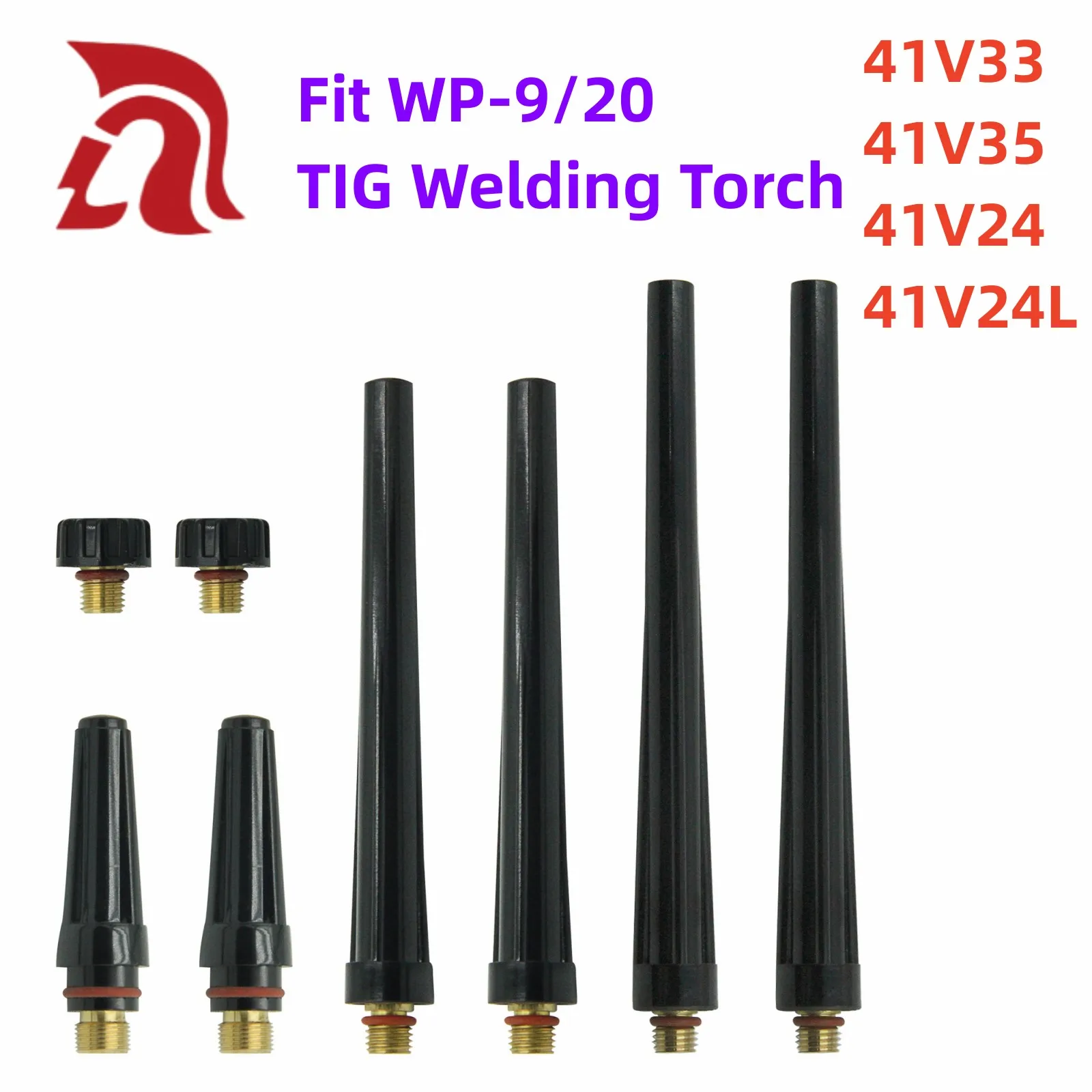 5Pcs 41V33 41V35 41V24 41V24L TIG Welding Torch Back Caps Extra Length/Long/Medium/Short Back Cap For WP9 WP20