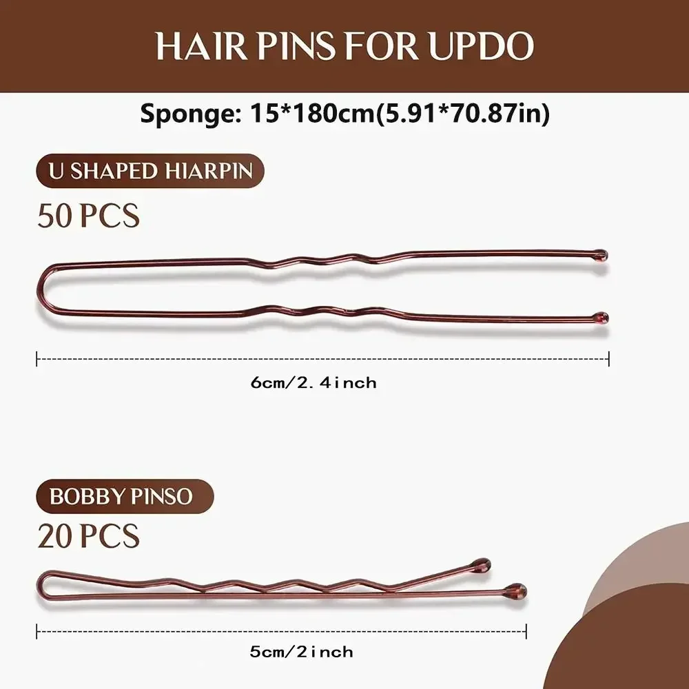 Inkrementeller Haarvolumen-Schwamm, unsichtbarer Volumenverstärker, Haarstyling-Schwamm mit U-förmiger Haarklammer, weiches Schaumstoff-Polsterwerkzeug – Detail 1