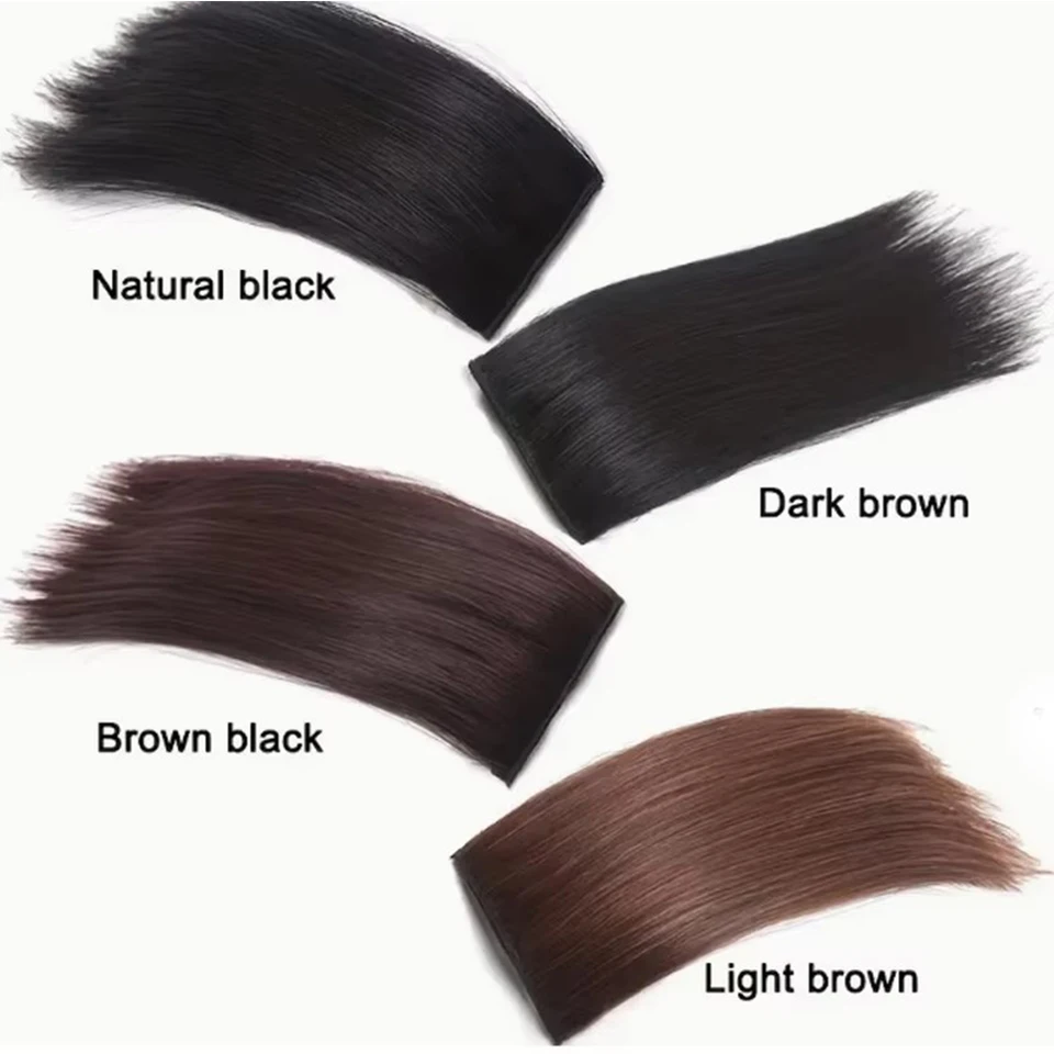 Relleno de Cabello Sintético Invisible Sin Costuras con Clip Aumenta el Volumen del Cabello Extensiones de Cabello Cubre Laterales y Parte Superior para Mujeres 2
