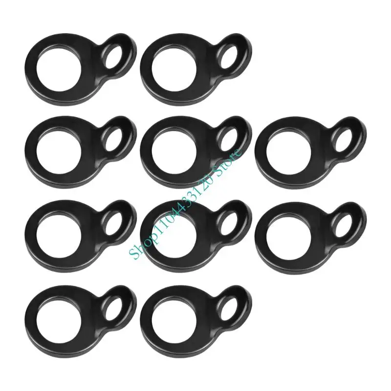 10Pcs Black Stainless Steel O Rings Tie Down Anchors Hooks For Motorcycle Trailer Truck And Off Road Vehicles
