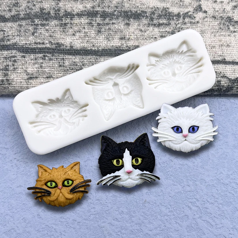 Cat Silicone Mold Sugarcraft Cupcake Baking Mold Chocolate Fondant Cake Decorating Tools