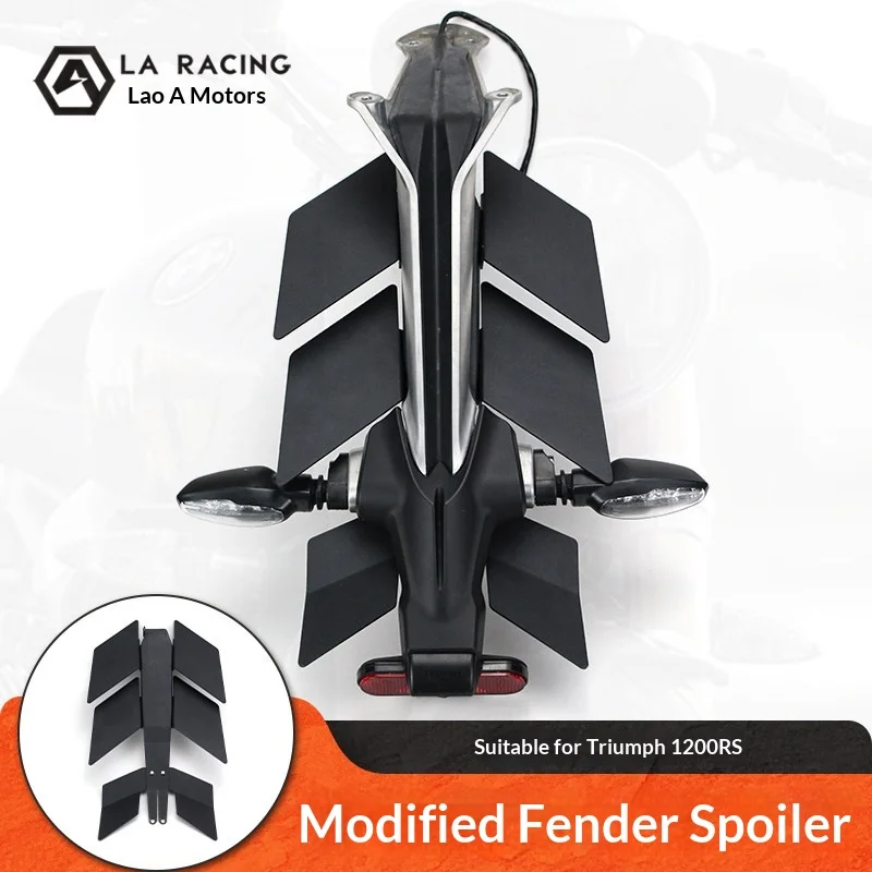 【Premium】For Triumph 1200RS/765RS motorcycles, modified mudguards, wind-fixing wings, and added water baffles to prevent mud spi
